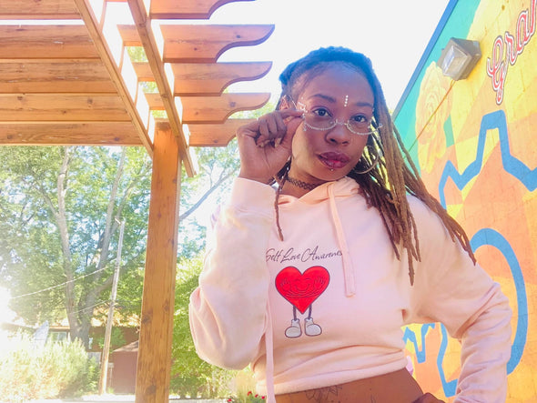 Women's Crop Top Pink Hoodie